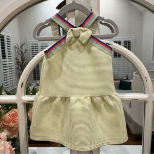 Janie and jack green dress with rainbow straps size 18-24m